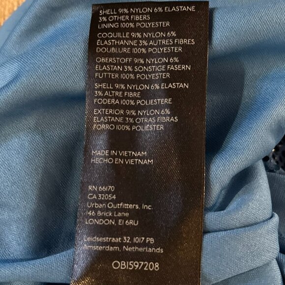 UO Woman's Blue Mila Sequin Strappy-Back Holiday Party Mini Dress Sz LR - Picture 8 of 12